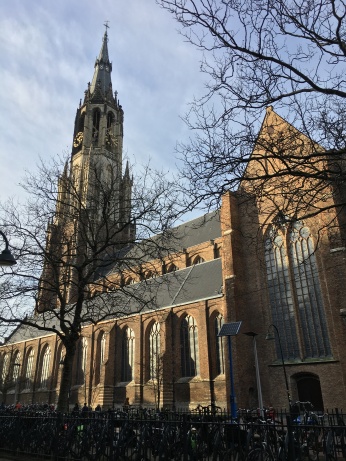 The Nieuwe Kerk, preparing for the evening's events