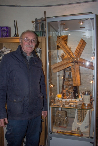 Richie Green with his outstanding model of Holgate Windmill